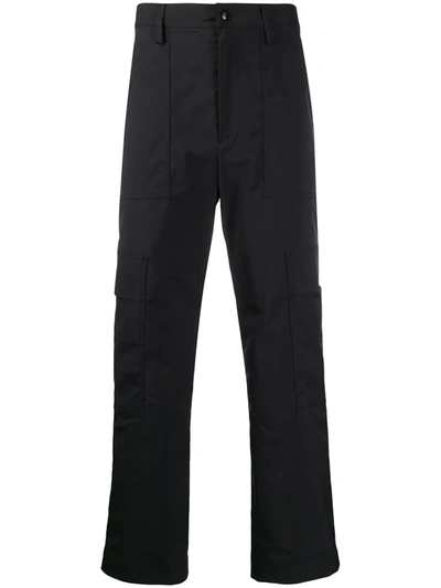 Valentino Straight Cargo Trousers In Black