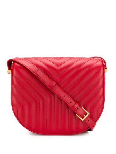 Saint Laurent Joan Leather Shoulder Bag In Red