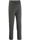INCOTEX PINSTRIPE CROPPED TROUSERS