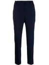 INCOTEX HIGH-WAISTED SLIM-FIT TROUSERS