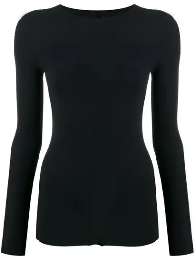 Maison Margiela Long-sleeved Jersey Bodysuit In Multi-colored