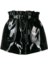 SAINT LAURENT PATENT BELTED SHORTS