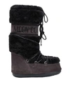 Moon Boot Classic Faux Fur Lace-up Snow Boots In Steel Grey