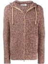 BRUNELLO CUCINELLI chunky knit zip-up hoodie