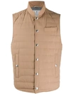 BRUNELLO CUCINELLI PADDED PRESS-STUD GILET