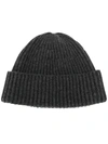 Brunello Cucinelli Ribbed Knitted Hat In Blue