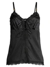 Stella Mccartney Camellia Daring Leopard & Polka Dot Stretch-silk Jacquard Camisole In Black