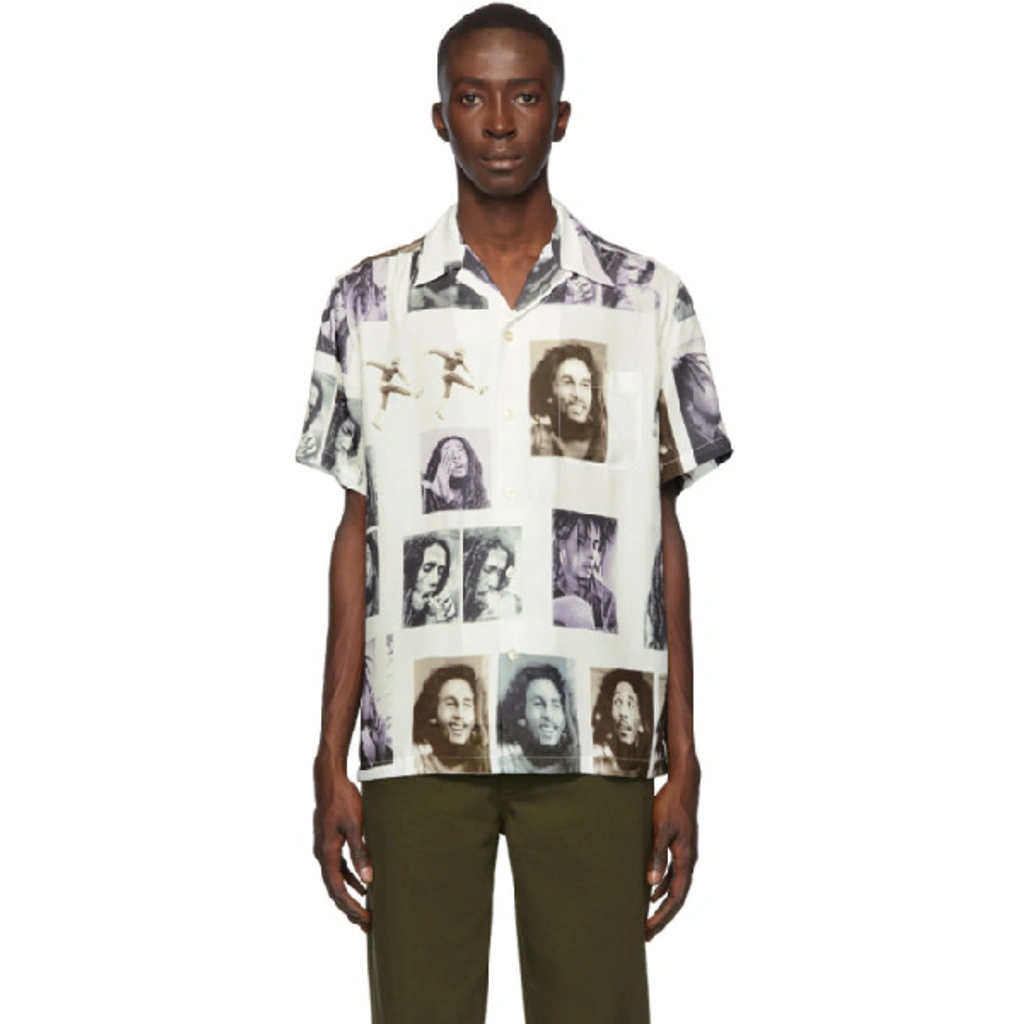 Wacko Maria White Bob Marley Hawaiian Shirt | ModeSens
