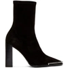 ALEXANDER WANG ALEXANDER WANG BLACK STRETCH SUEDE MASCHA HALO BOOTS