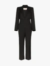 Alexandre Vauthier Satin-lapel Plunge Tuxedo Jumpsuit In Black