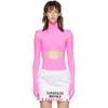 VETEMENTS PINK CUT-UP BODYSUIT