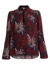 A.L.C Beatrix Floral Silk Blouse