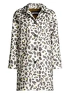 JANE POST Balmacaan Printed Rain Slicker