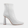 JACQUEMUS Les Bottes Toula Ankle Boots in White Leather