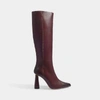 JACQUEMUS Les Bottes Leon Boots in Burgundy Leather