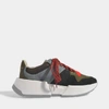 MM6 MAISON MARGIELA Platform Trainers in Red, Black and Green Leather