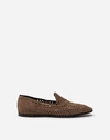 DOLCE & GABBANA WOVEN SUEDE SLIPPERS