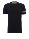 BRUNELLO CUCINELLI JERSEY T-SHIRT WITH CONTRASTING BANDS