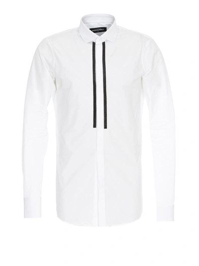 Dsquared2 Sequined Detail Shirt In White