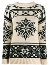 SEMICOUTURE SNOW FLAKES INTARSIA JUMPER