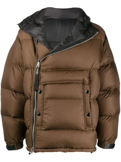 Tom Ford Oversized Padded Jacket In Brown