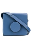 Lemaire Camera Cross-body Leather Bag In Blue