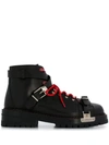 VERSACE VERSACE COMBAT BOOTS - 黑色