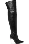 GIANVITO ROSSI 105 LEATHER OVER-THE-KNEE BOOTS