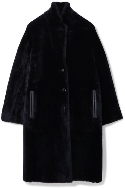 Joseph Brittany Reversible Shearling Coat In Midnight Blue