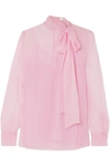 VALENTINO PUSSY-BOW CHIFFON BLOUSE