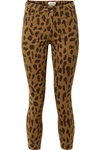 L AGENCE MARGOT CROPPED LEOPARD-PRINT HIGH-RISE SKINNY JEANS