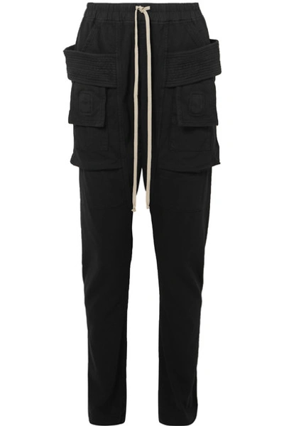 Rick Owens Creatch 纯棉平纹布工装裤 In Black