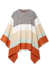 MISSONI STRIPED WOOL PONCHO