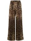 DOLCE & GABBANA ELASTIC WAIST ANIMAL PRINT TROUSERS