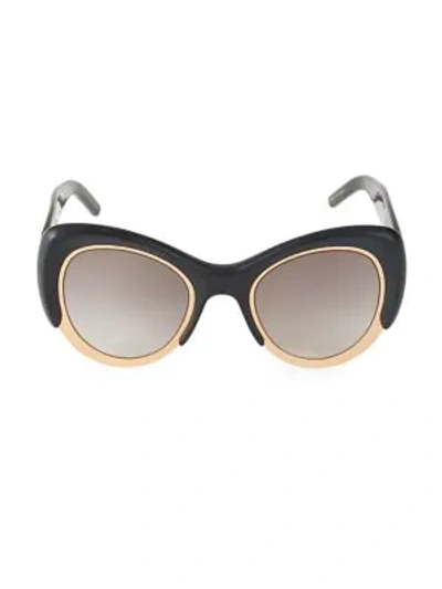 Pomellato 48mm Oversized Cat Eye Sunglasses In Black