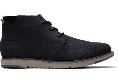 Toms Schuhe Schwarze Leder Navi Stiefel Für Herren - Grösse 40 In Black