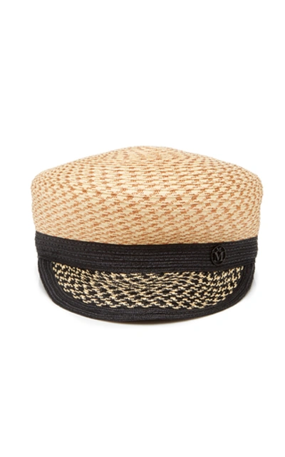 Maison Michel Abby Roped-straw Sailor Cap In Neutral