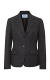 PRADA CHECKED WOOL-BLEND BLAZER,733461