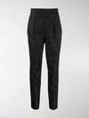 SAINT LAURENT 金属感条纹高腰长裤,14281996