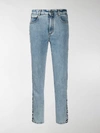 STELLA MCCARTNEY HIGH-WAIST LOGO TAPE JEANS,14331074