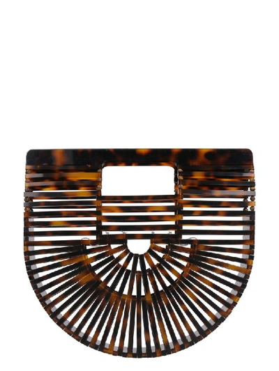 Cult Gaia Acrylic Ark Handbag In Brown