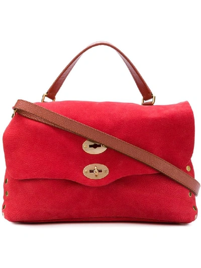 Zanellato Postina M Jones Nubuck Bag In Red
