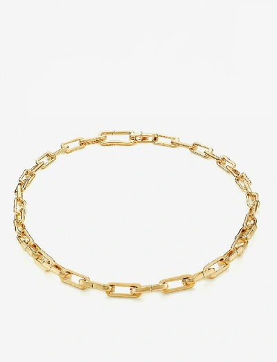 MONICA VINADER WOMENS 18 CT GOLD ALTA CAPTURE CHARM 18CT GOLD-VERMEIL LINK NECKLACE,27917441