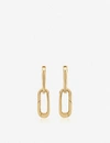 MONICA VINADER MONICA VINADER WOMENS 18 CT GOLD ALTA CAP CHARM 18CT GOLD-VERMEIL LINK EARRINGS,27916828