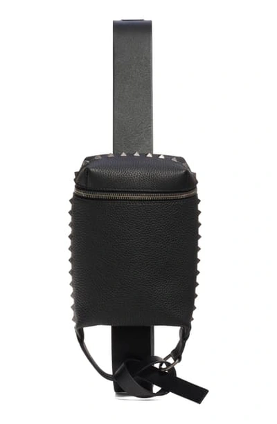 Valentino Garavani Rockstud Leather Crossbody Bag In Black