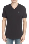 Psycho Bunny Classic V Neck T Shirt Black In Black
