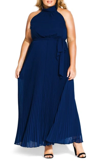 City Chic Honour Maxi Dress In Sapphire