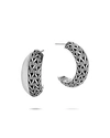 JOHN HARDY CLASSIC CHAIN KNIFE-EDGE HOOP EARRINGS,PROD222650101