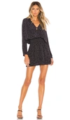Rails Jasmine Long Sleeve Dress In Ash Cheetah
