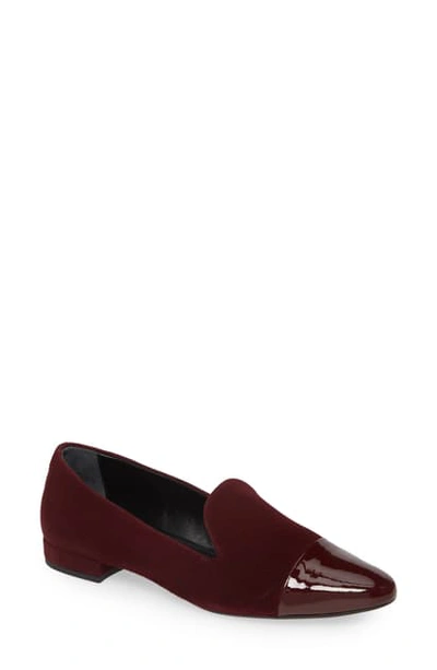 Agl Attilio Giusti Leombruni Cap Toe Loafer In Chianti Suede/ Chianti Patent